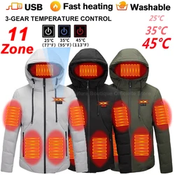 11 Bereiche beheizte Jacke Weste Männer elektrische Heiz weste USB beheizte Jacke beheizte Weste Frauen beheizte Körper wärmer beheizte Daunen jacke