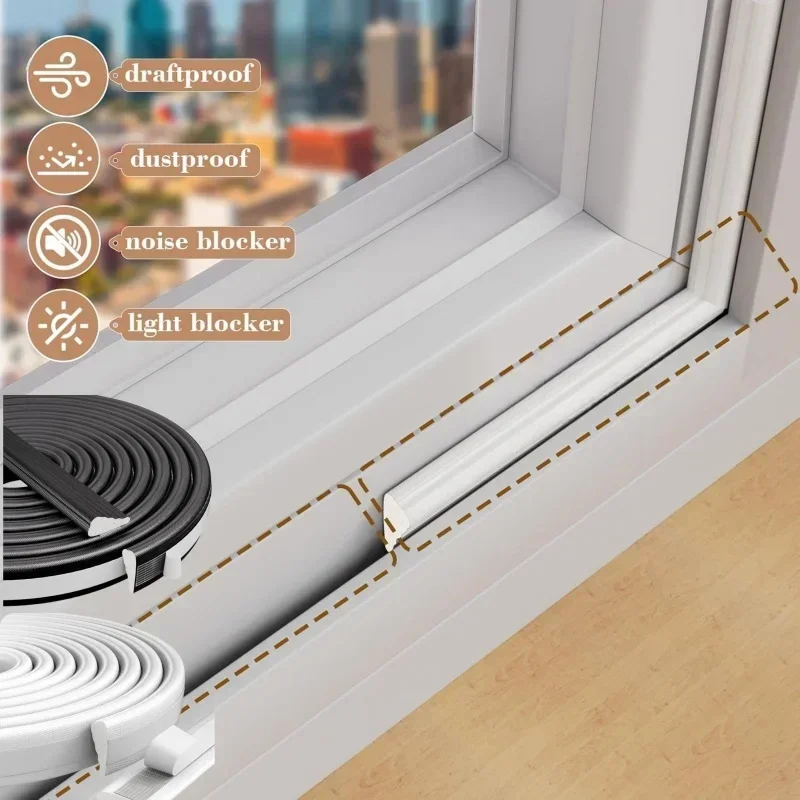 粘着性の引き戸と窓のシーリングストリップ,高密度フォームテープ,遮音と空気漏れ,新しい