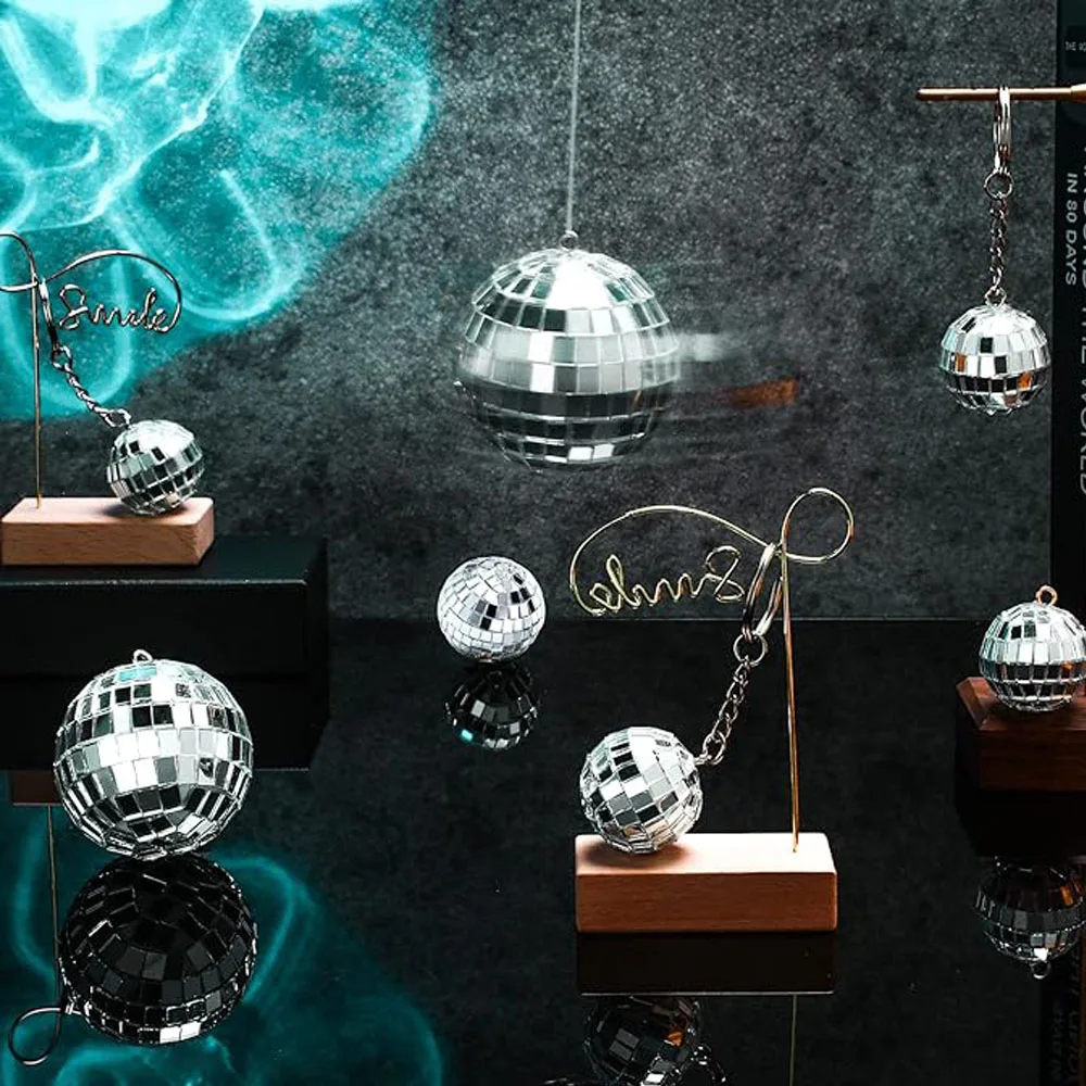 Ensemble de Boules de Chang en Verre Argenté, Ornement pour Décor de ixde Vacances avec Corde, 14 Pièces
