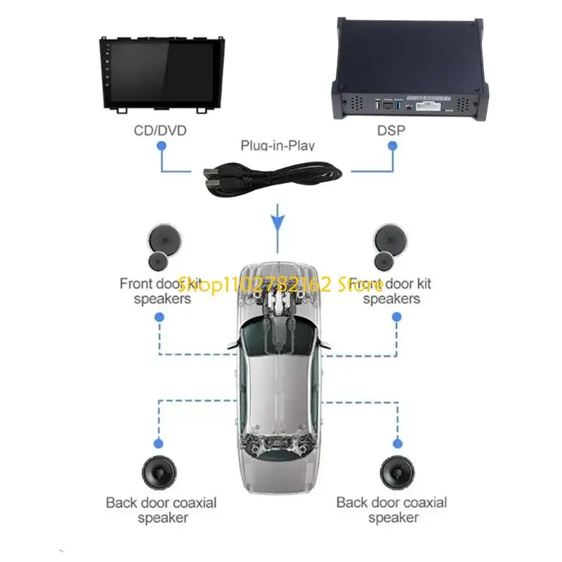 

547B Car Wireless Power Amplifier 4 Channel Input 31 Band Sound Processor For Vehicle