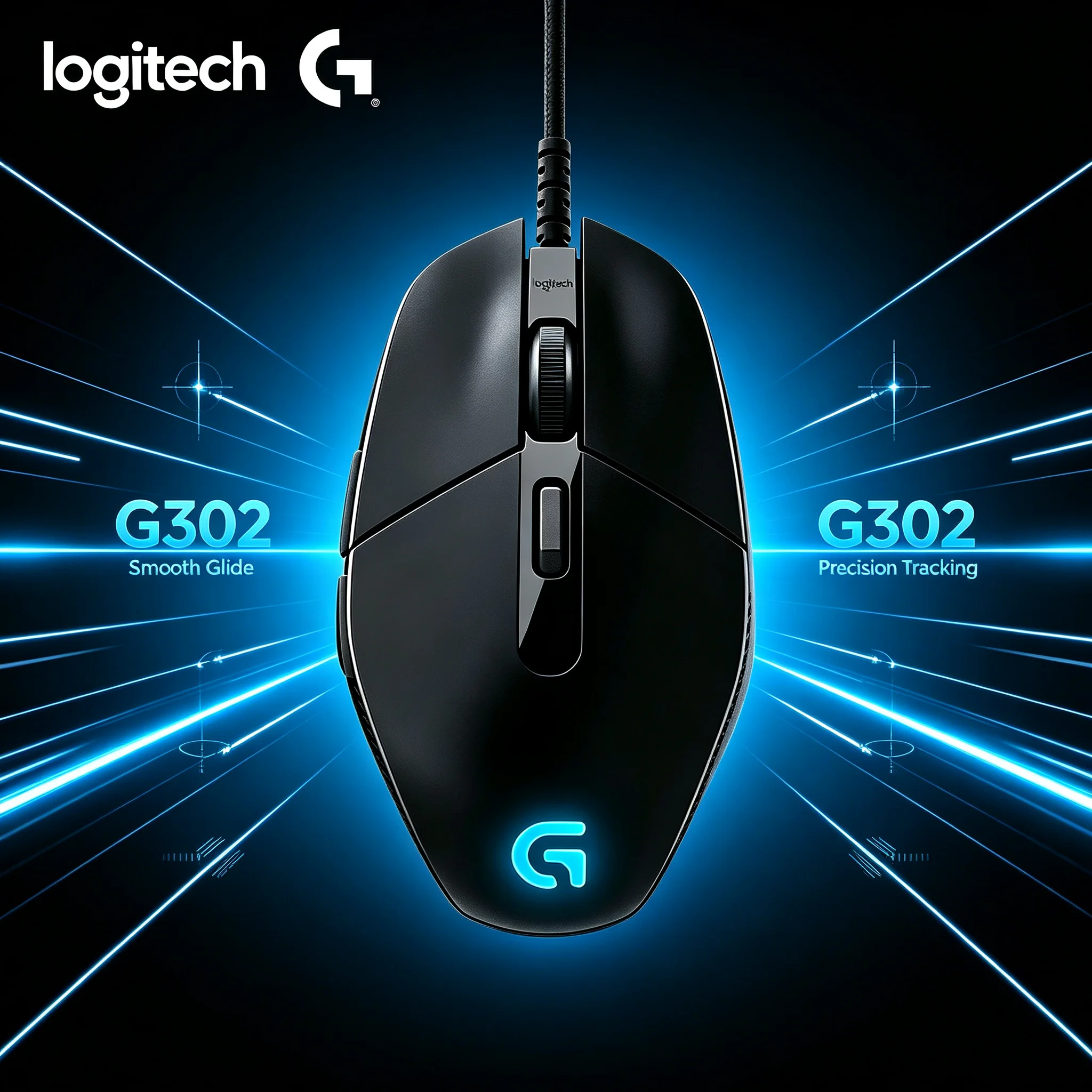 Esports Gaming Logos - Mouse Gaming E-sports Logitech G302 Berkabel