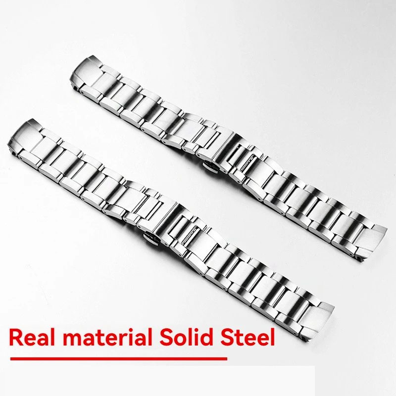 20mm Arc interface Stainless Steel Band For Tissot T044 Rhythm PRS516 Silver Watch Strap 1853 T044417a T04430a Watchband Men