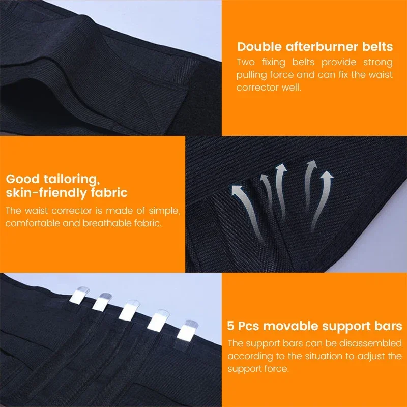 Self-Heating Belt Back Waist Posture Corrector Magnetic Therapy Lumbar Support Adjustable Back Brace Double afterburner belts