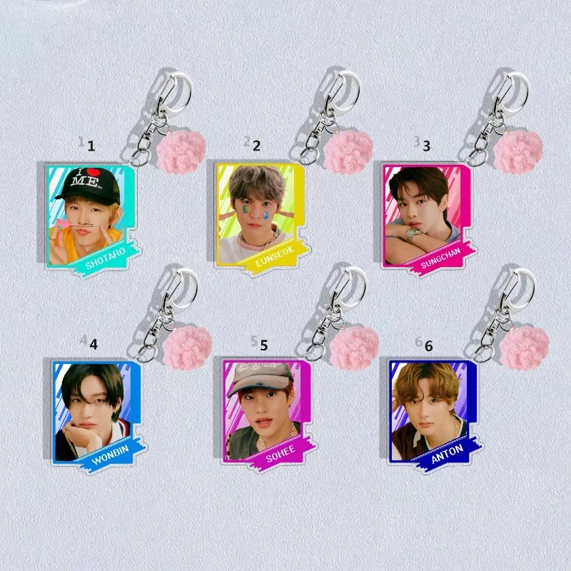 KPOP RIIZE Fashion Member Photo Printed Hang Tags Keyring SHOTARO ANTON EUNSEOK WONBIN Acrylic Keychain Bags Pendant Fans Gift