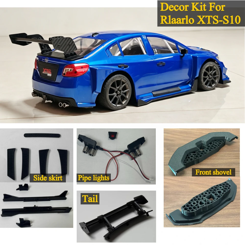 RC Car Competitive Racing Styling Custom Decor Set For Rlaarlo XTS-S10 1/10 Decorative Exterior Appearance Upgrade Accessories