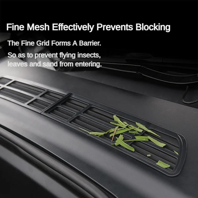 For Tesla Model Y Air Conditioning Air Inlet Protective Cover Insect Net Air Inlet Protective Cover Modification Accessories