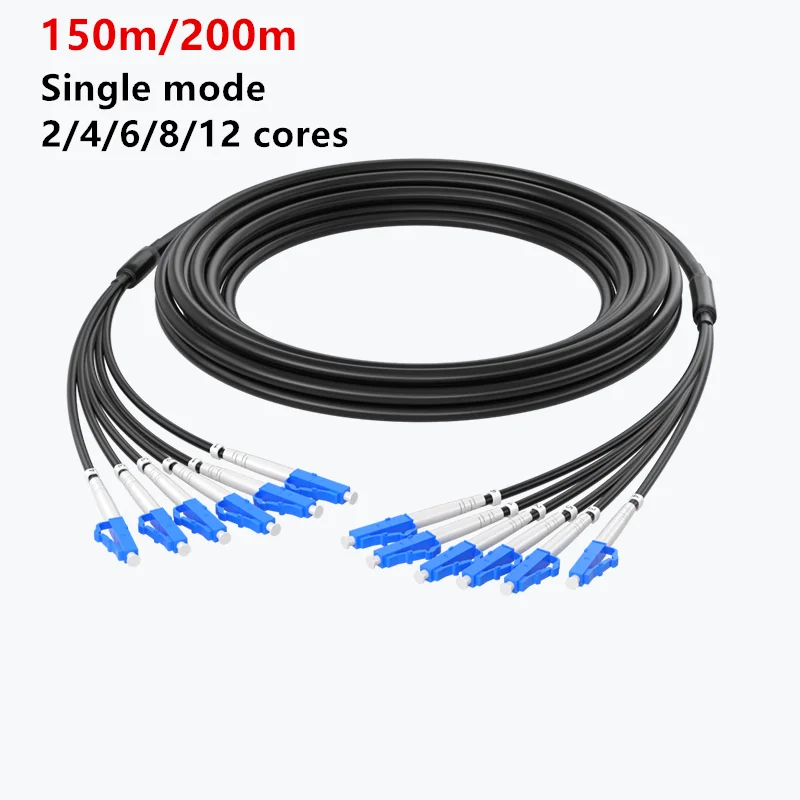 

Black Fiber Optic,Single-mode, G657A1,Flame-retardant, Mouse Bite-resistant,Armored Fiber Optic Cable,TPU/LSZH,150m,200m