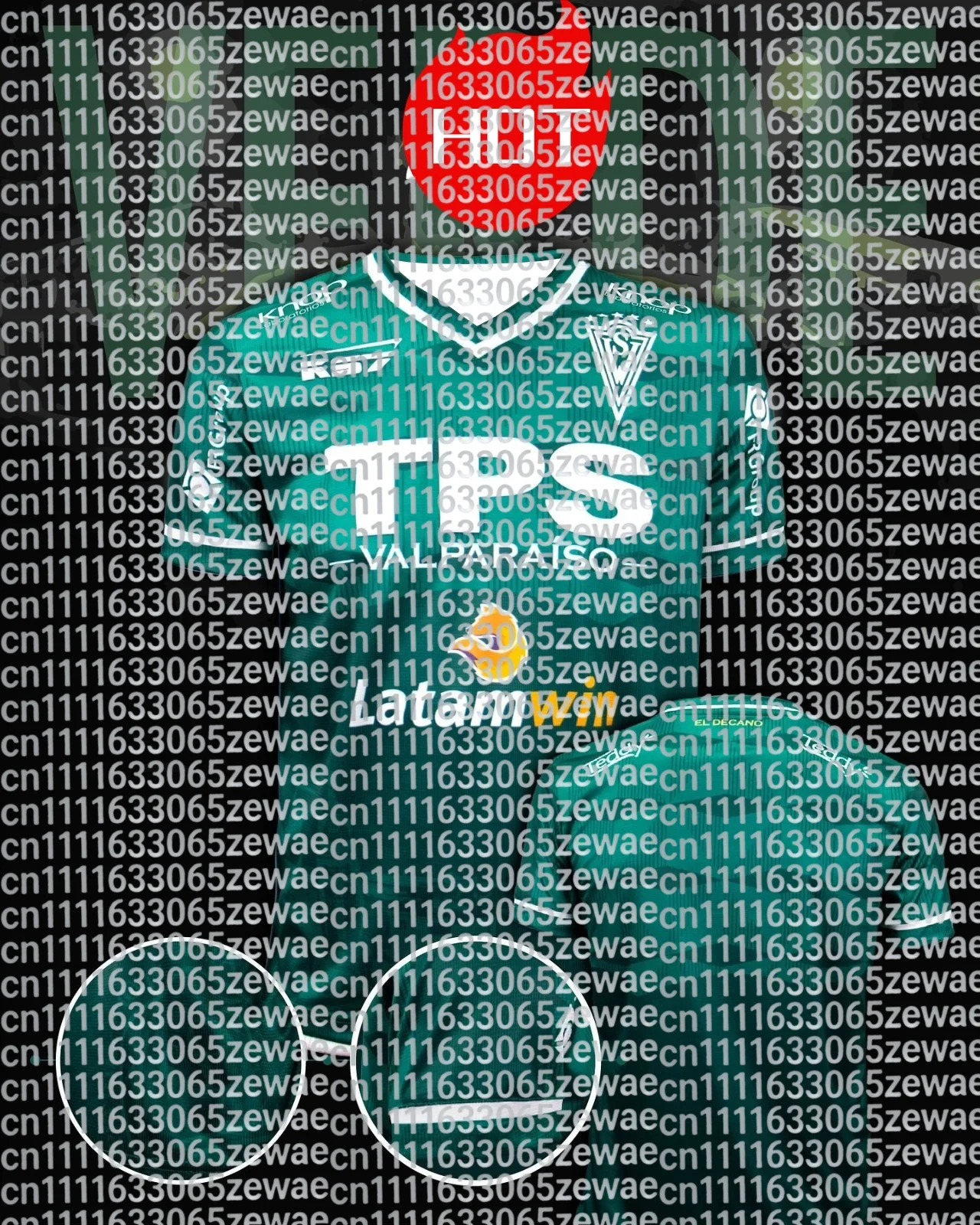 Camisetas de los Santiago Wanderers para Hombre y Mujer, Camisetas de Aficionados, Camiseta Deportiva Transpirable de Secado Rápido para Verano