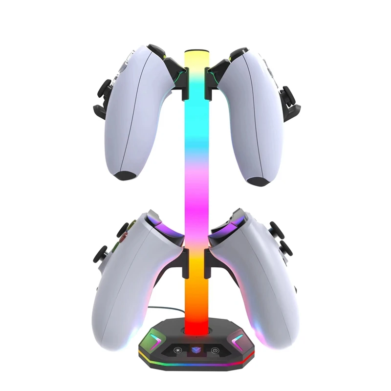 Gaming RGB Headphone Stand For Playstation5 Controller Holder Earphone Hanger For Desktop Gamer  PS4 PS5 Gamepad