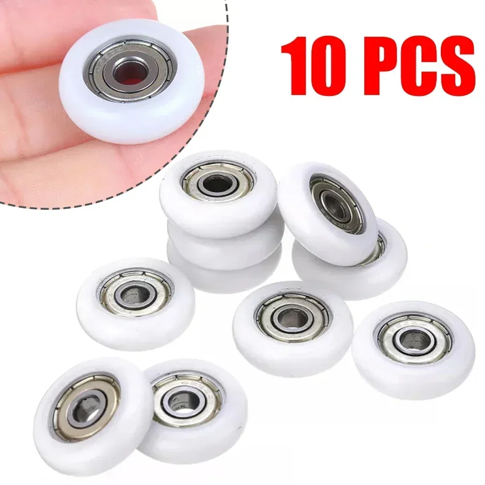 Durable High Quality Practical Door Pulley Parts Wheel Diameter 10Pcs 19/23/25mm Nylon+Carbon Steel Replacement