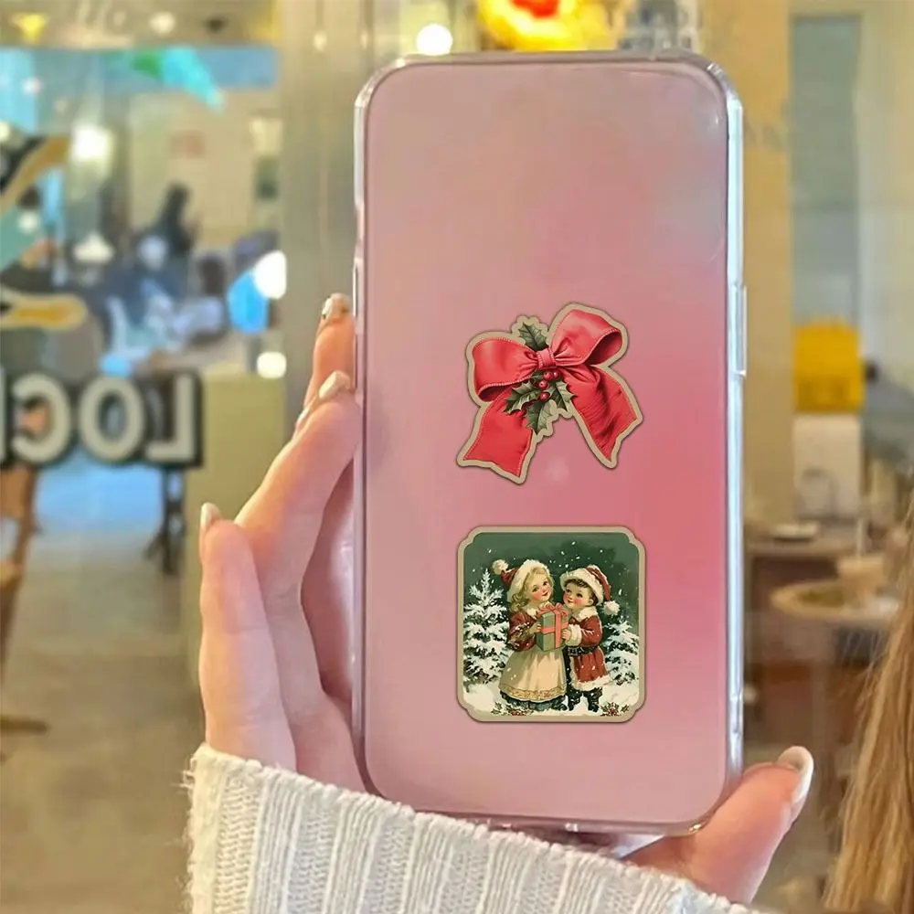 50 шт. новые ретро рождественские мультяшные наклейки ПВХ скрапбук Санта-Клаус наклейка гидроизоляционная наклейка «сделай сам» для мобильного телефона