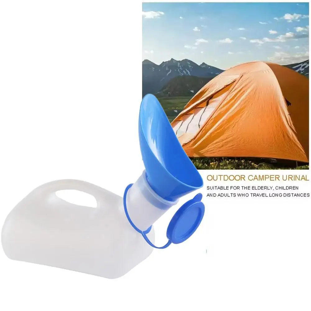 1000 مللي مبولة يمكن استخدامها من قبل الرجال والنساء للتخييم في الهواء الطلق البلاستيك مبولة المحمولة المرحاض سميكة أدوات قابلة لإعادة الاستخدام U0B9