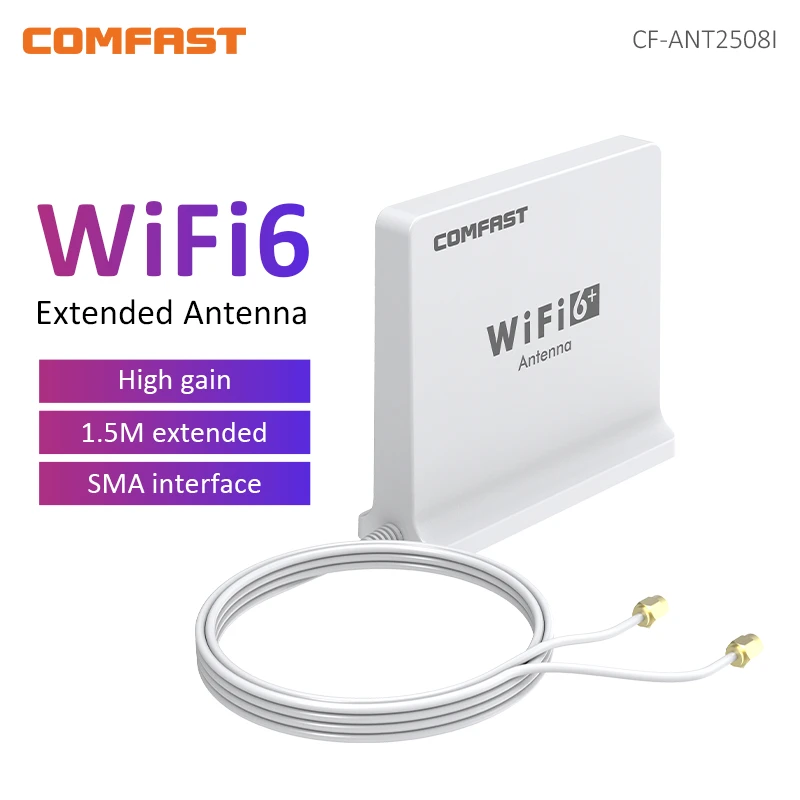 

360° High Gain Extended 4dBi dual band Antenna 1.5M Extension base SMA Connector for 802.11AX Wifi 6 Router and Network Card