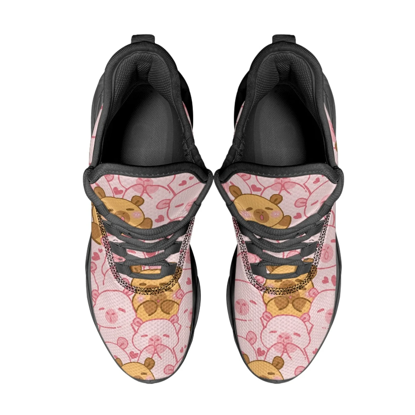 PENSTROLL Non Slip Running Shoes Breathable Mens Running Shoes for Gym Teens Happy Capybara