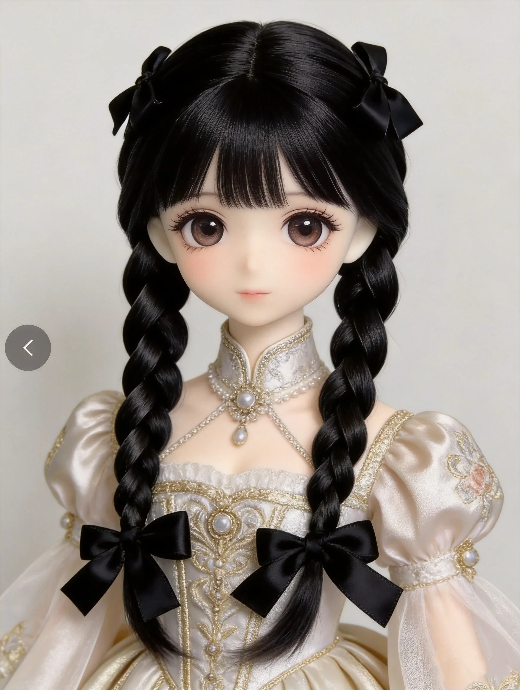 Wigs doll wig doll accessories double-braided black wig, BJD wig 1/3 1/4 1/6 doll hair free shipping