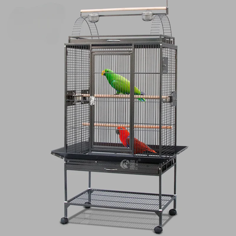 

Bird Villa Large Deluxe Metal Breeding Cage Baked Iron Eclectic Sunflower Grey Parrot Cage