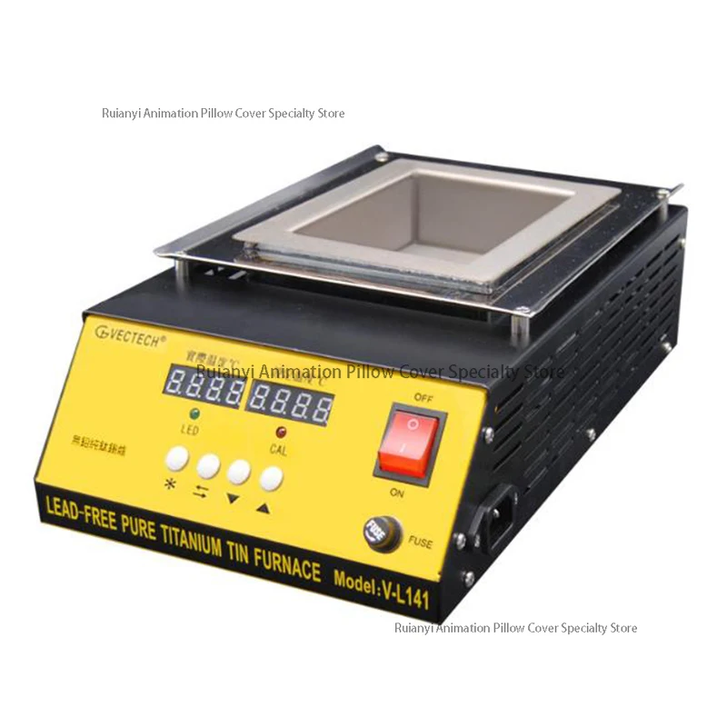 

220V 600W Electric Tin Furnace Lead-free Dip Welding Machine Adjustable Temperature Tin Pot Mini Furnace Desktop