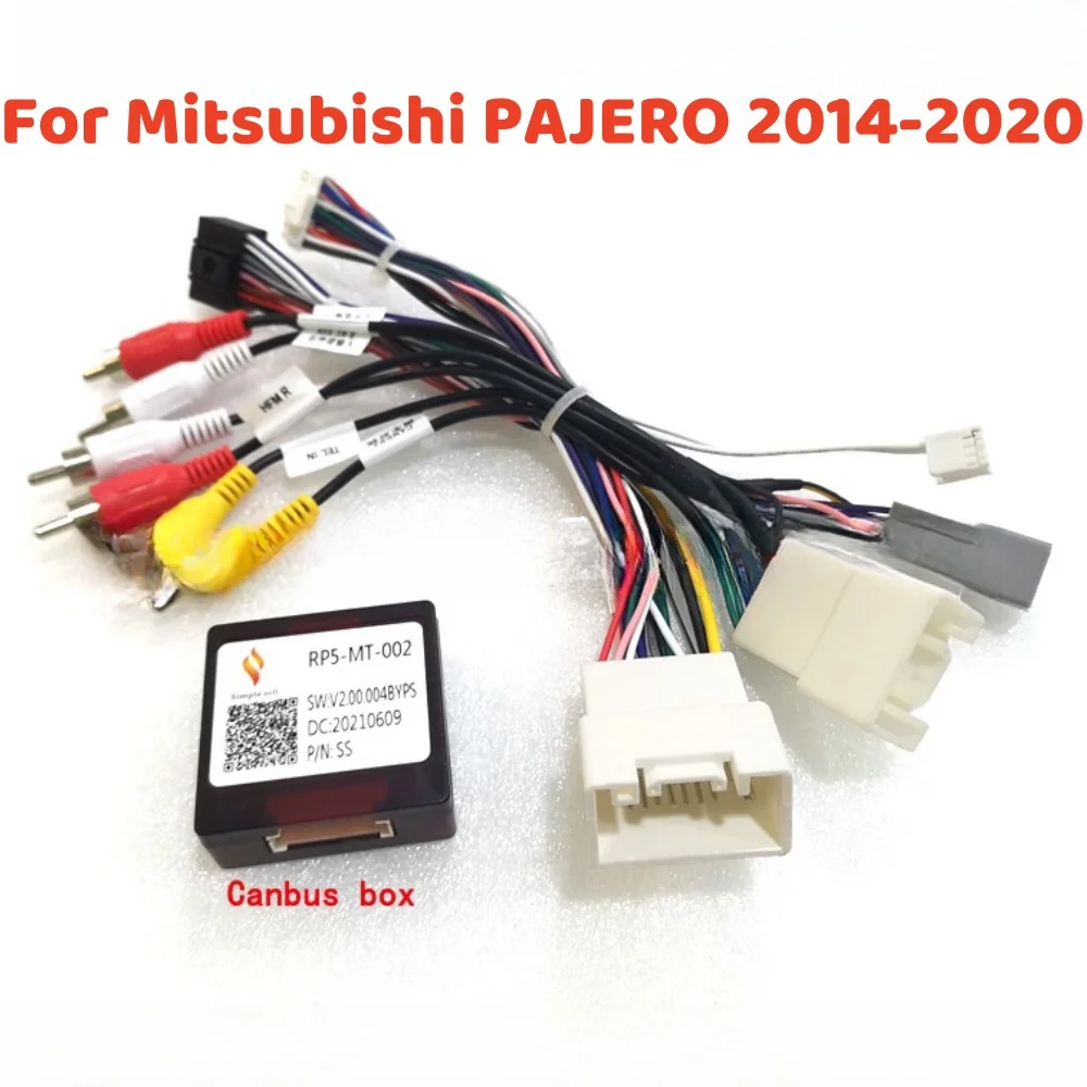 Car Radio Canbus Box MT-SS-07/RP5-MT-002 For Mitsubishi PAJERO SPORT TRITON ECLIPSE ASX Outlander Wiring Harness Power Cable