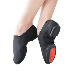 Scarpe da salsa basse da donna in tela Proforma morbida in gomma e pelle scamosciata con fondo in pizzo per scarpe da ballo jazz elasticizzate da donna