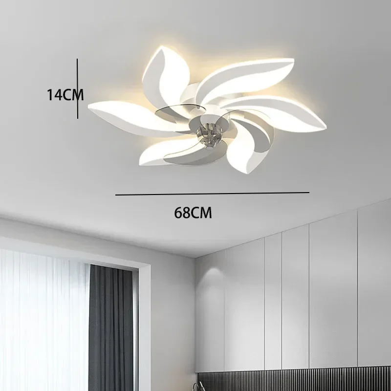 Ventiladores de techo LED con Control remoto, iluminación interior, sala de estar, dormitorio, luces de techo, decoración del hogar, lámpara de