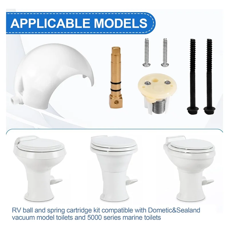 

385318162 Комплект шариков и валов с педалью смыва для унитазов Dometic Sealand, L для прицепов и лодок-туалетов-Новый