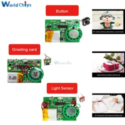 8M USB Greeting Card Player Board Photosensitive Sensitive Key Control Recordable PCB Audio Module MP3 Music Greeting Card DIY