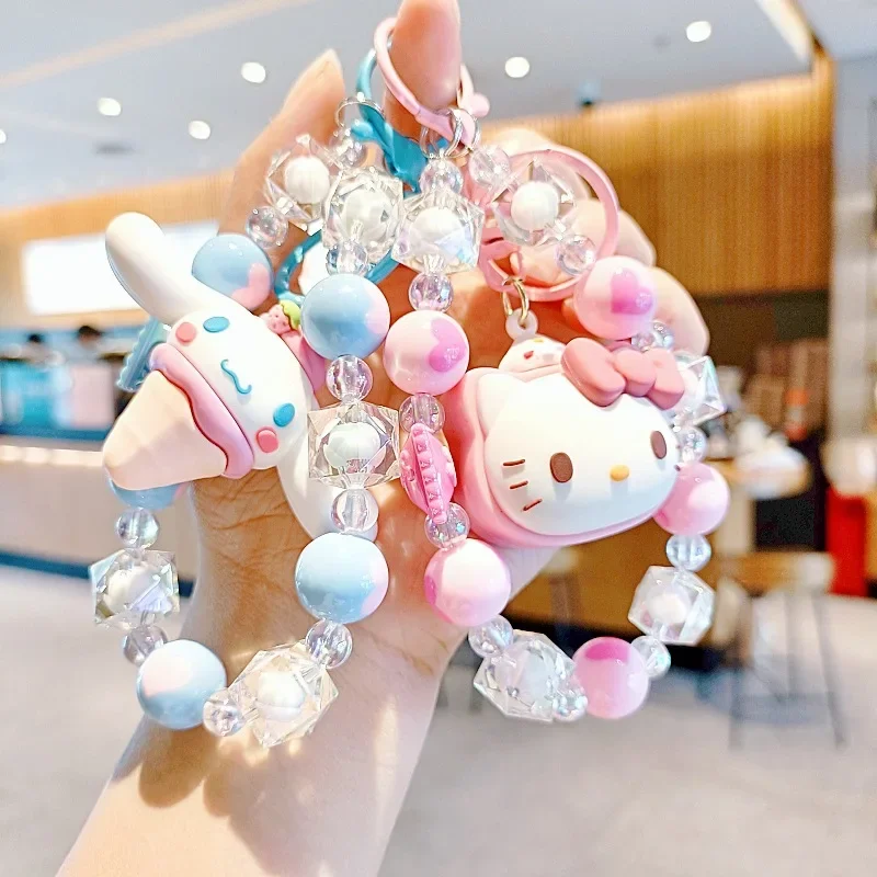 Kawaii hallo kitty cinna moroll anime sanrio puppe armband kette niedlicher karikatur meine melodie rucksack anhänger telefon kette geschenke spielzeug