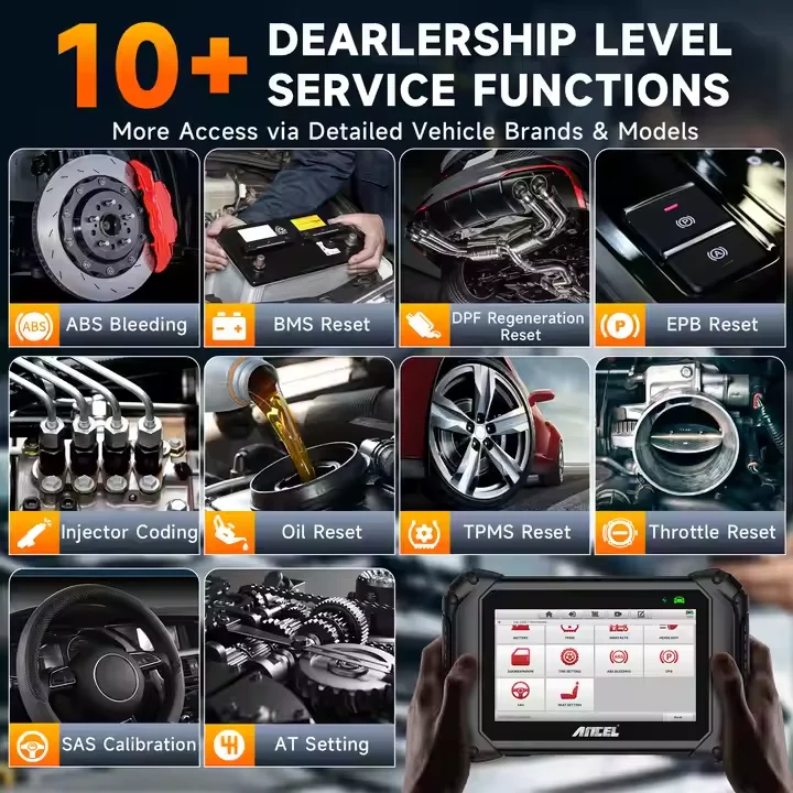 2024 ancel v5 bt obd2 ferramenta de verificação bidirecional automotiva sistemas completos teste ativo 15 + redefinições obd2 scanner ferramenta de diagnóstico do carro