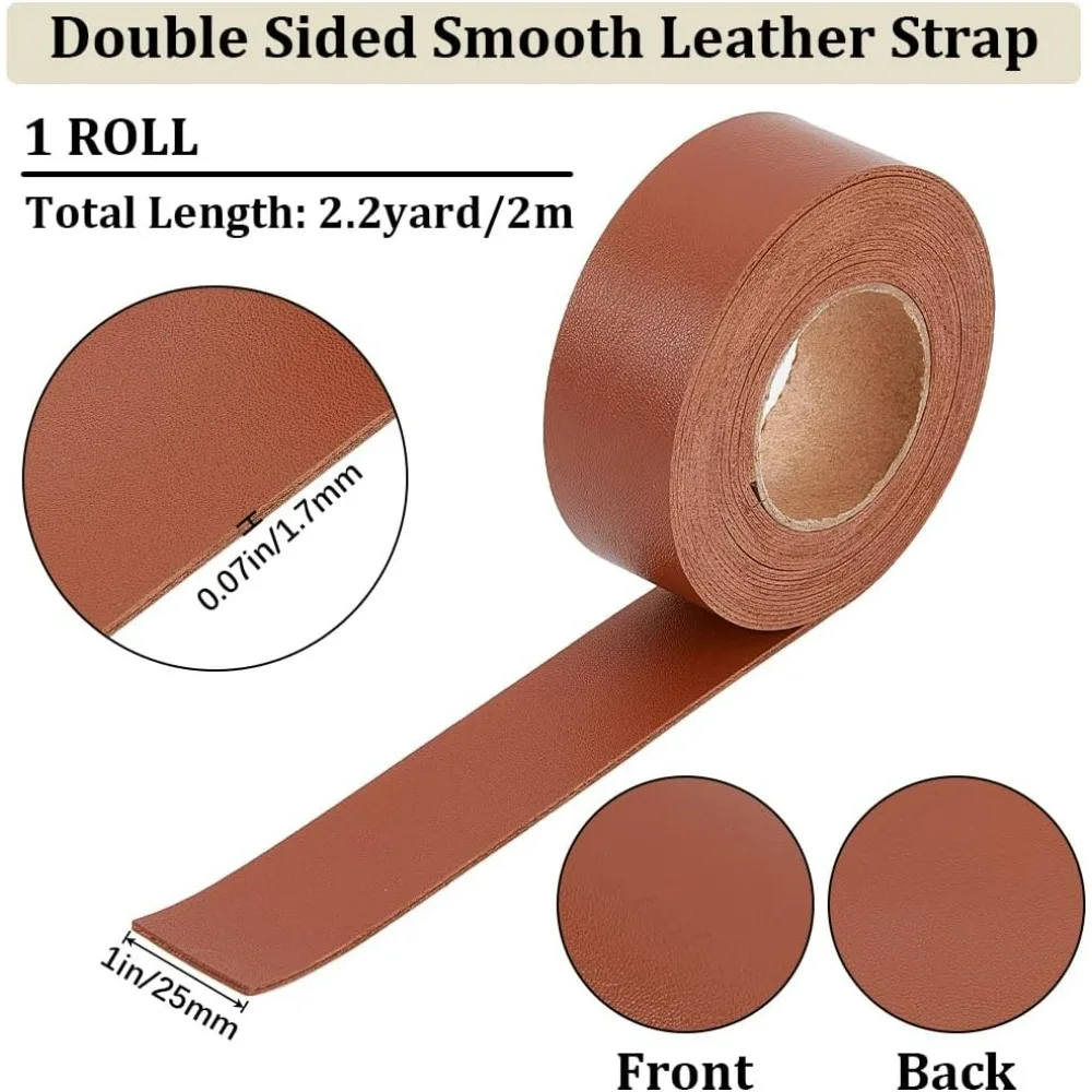 Flat Leather Cord 1 x 79 Double-Sided Lychee Grain Leather Strips 1.7mm Thick Soft Faux Leather Strap Braided Threads for DIY