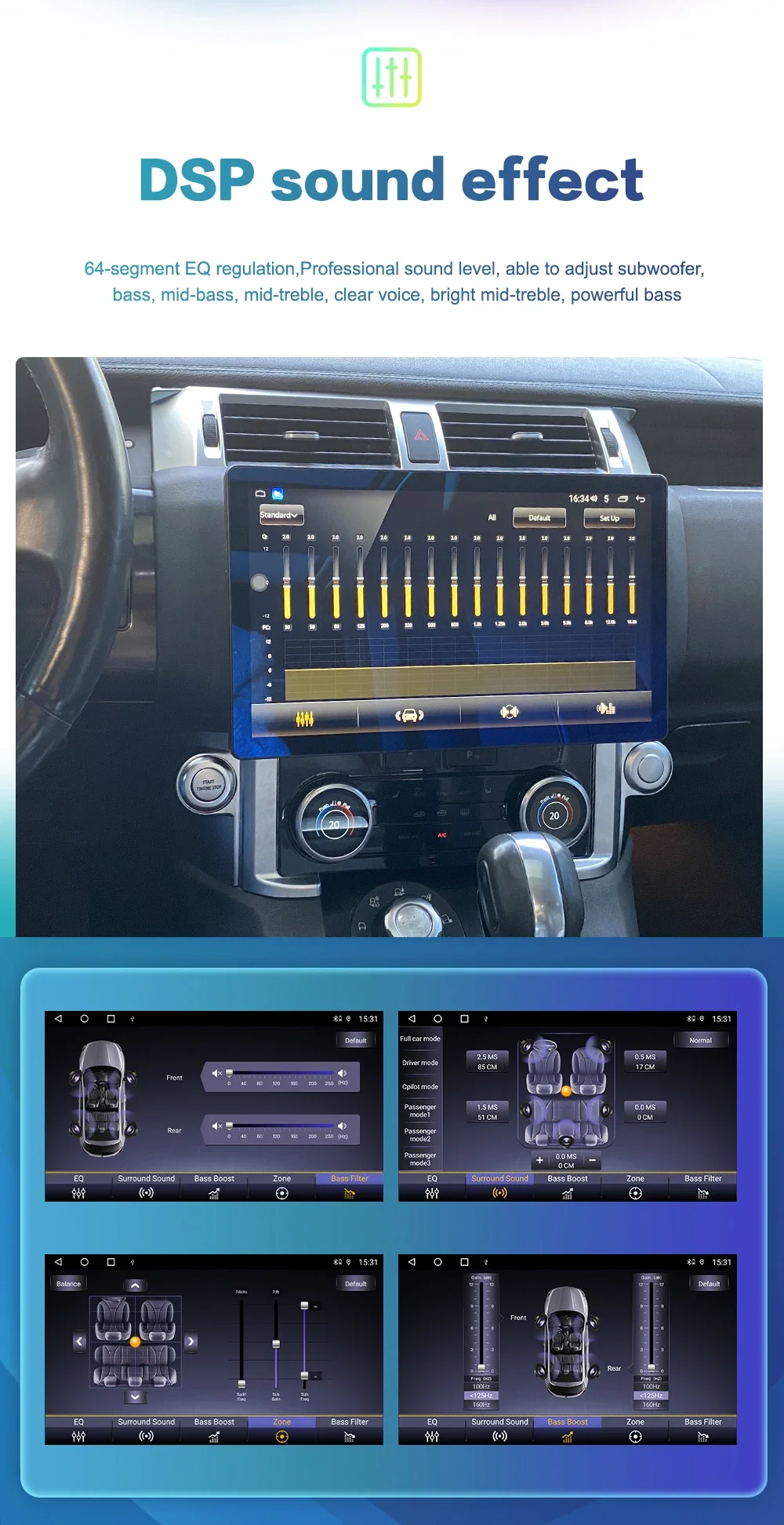 

13,3-дюймовый автомобильный радиоплеер Android 13 для Land Rover Discovery 4 LR4 2010-2016, DVD, мультимедийный навигационный видеоплеер, стерео GPS