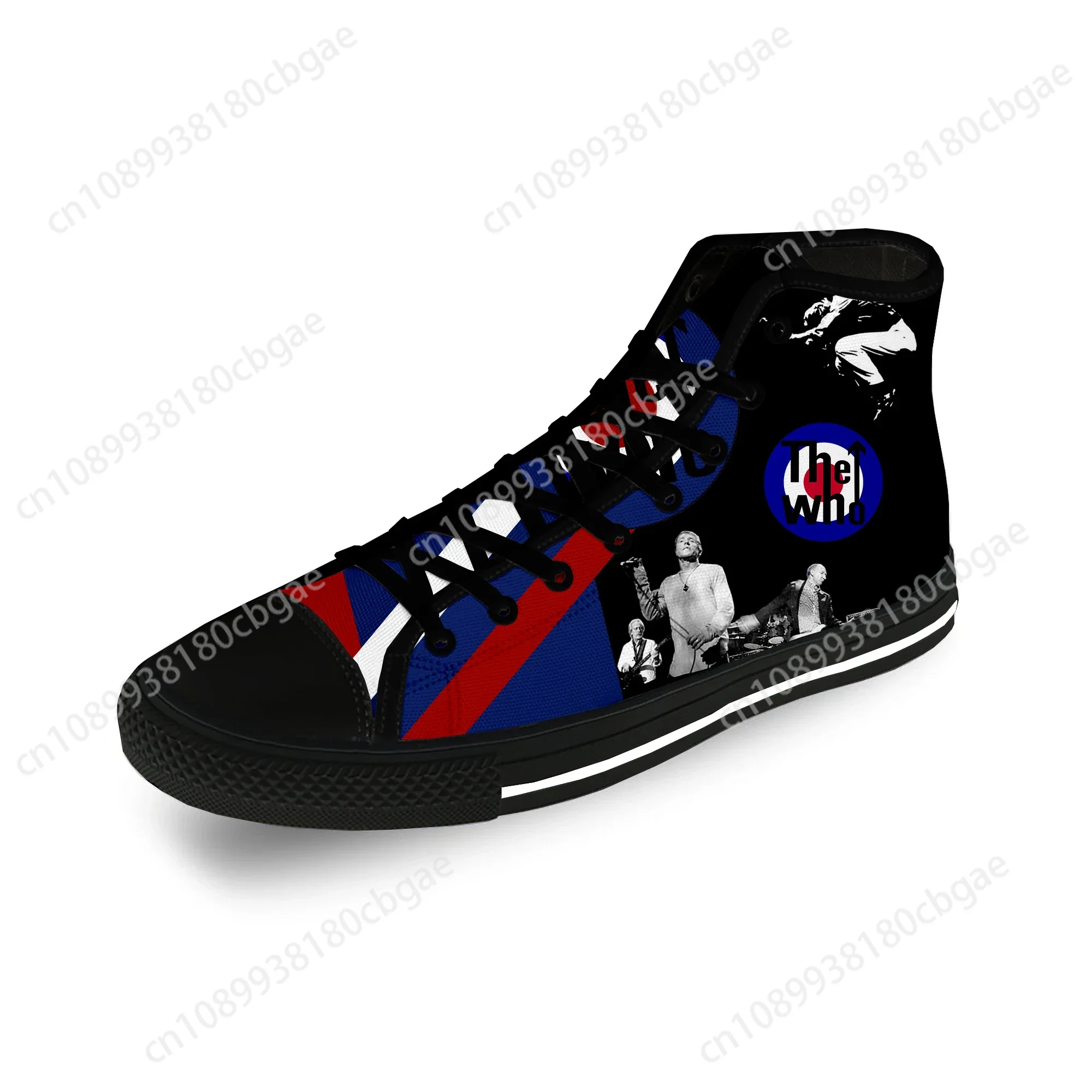 

Hot The Who Rock Band Cool Casual Cloth Fashion 3D Print High Top Canvas Shoes Men Women Lightweight Breathable Sneakers