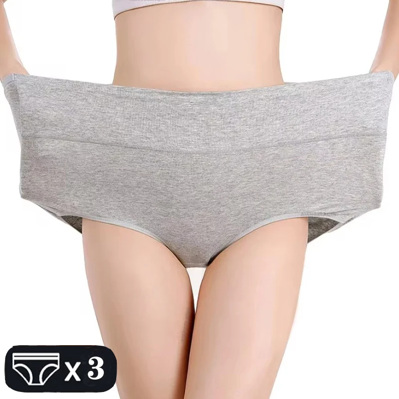 حجم كبير الملابس الداخلية النسائية القطنية عالية الخصر السيدات سراويل التغطية الكاملة ملخصات النساء الجسم ضئيلة البطن الملابس الداخلية المشكل