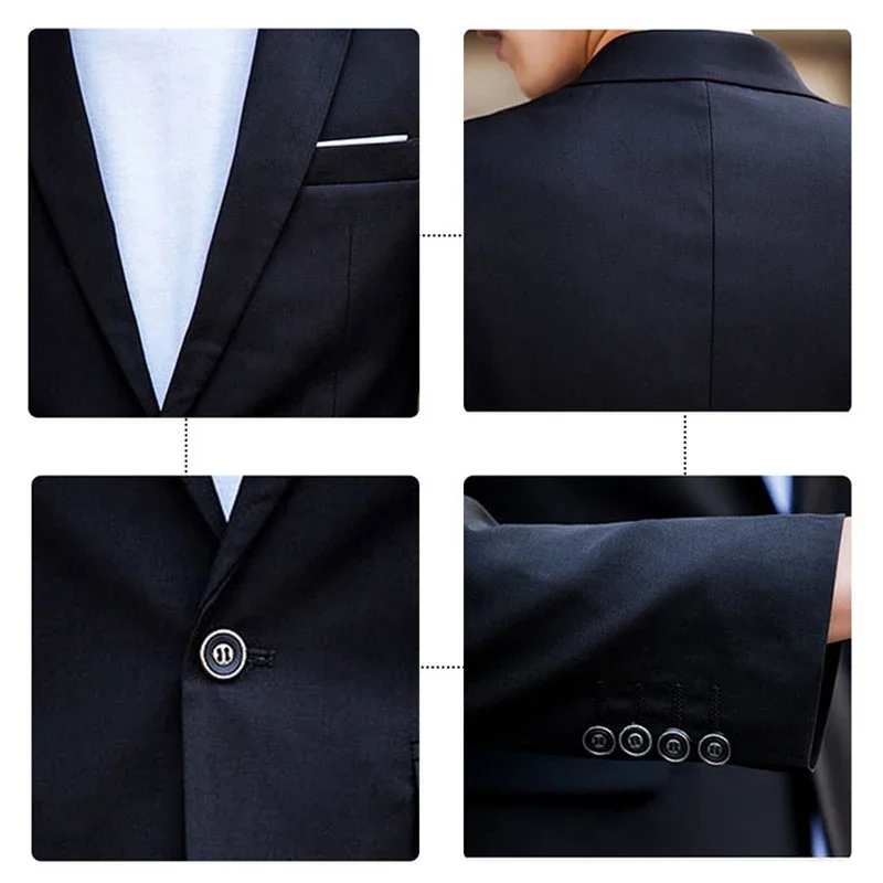 Suits For Men Wedding 3 Pieces Set Elegant Jackets Vest Pants Luxury Blazers Formal Outfit Fashion Classic Full 2024 Costume