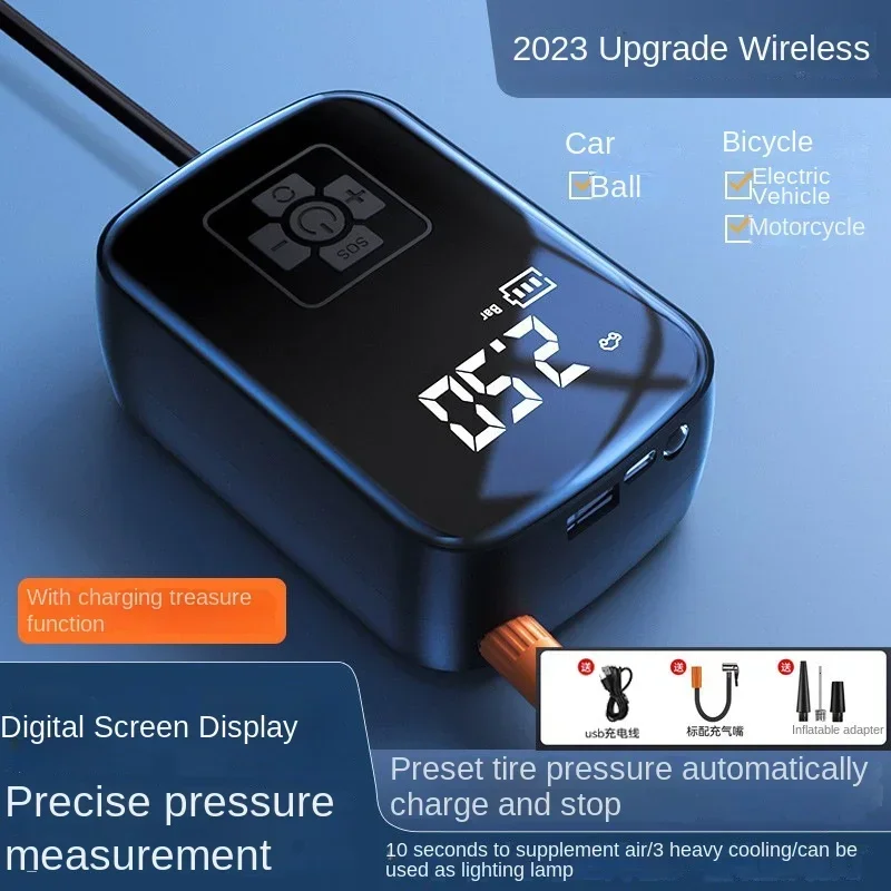 

Накачиватель шин, беспроводной портативный насос для накачивания шин, баскетбольный футбол, автомобильный насос для накачивания шин, машина для измерения давления в шинах