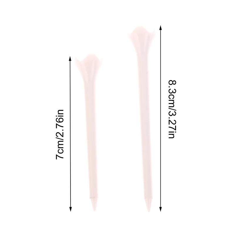 10 قطعة 70 مللي متر 83 مللي متر طول المهنية المحملة البلاستيك جولف تيز 4 مخلب دائم البلاستيك جولف تيز إكسسوارات الغولف الأجهزة المساعدة