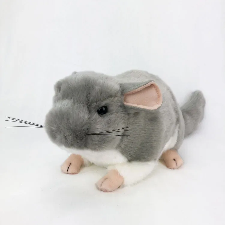 new cute plush chinchilla toy high quality gray chinchilla doll gift about 24cm