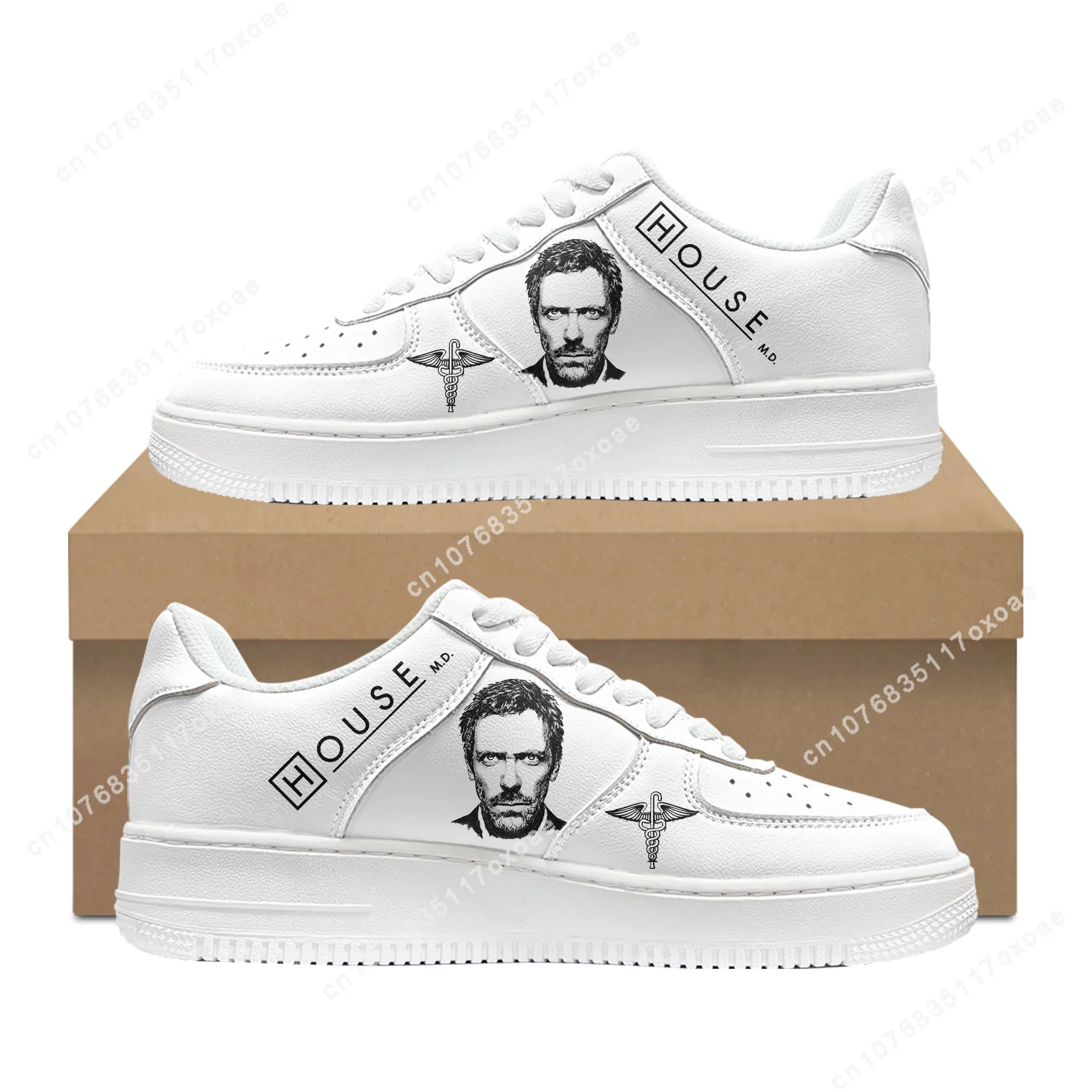 House M.D. Shoes AF Basketball Mens Womens Sports High Quality Hugh Laurie Flats Force Sneakers Lace Up Mesh Custom Shoe DIY