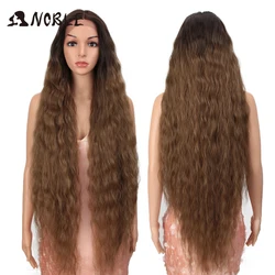 Edle Cosplay Perücke synthetische Spitze Teil Perücke lange lockige 42 Zoll Cosplay Perücke blonde Ombre Spitze Perücke für schwarze Frauen synthetische Spitze Perücke