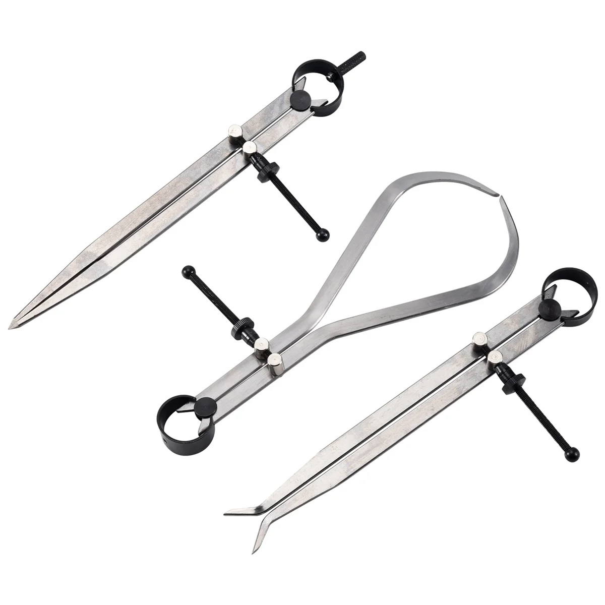 AA91 Spring Inside Outside Divider Caliper Set 8-Inch Machinist Tools 3-Pack