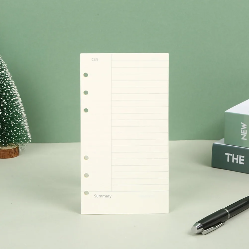 Recambio de papel para cuaderno de hojas sueltas, 45 hojas, carpeta en espiral, rejilla de línea A5 A6 A7, papel de recambio interior, papel de página separador