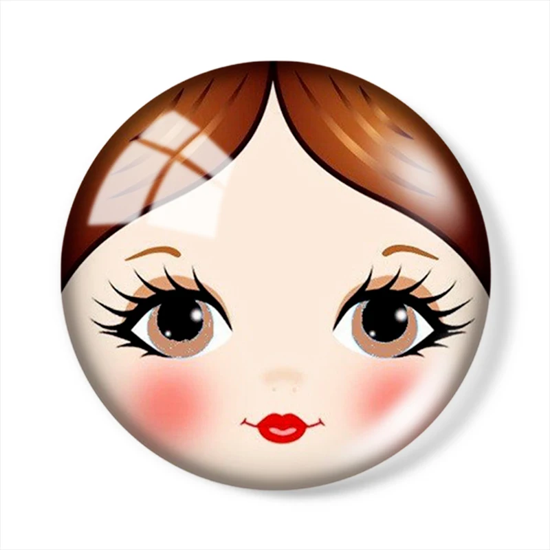 матрёшка matryoshka Russian mixed 10pcs 12mm/18mm/20mm/25mm Round photo glass cabochon demo flat back Making findings