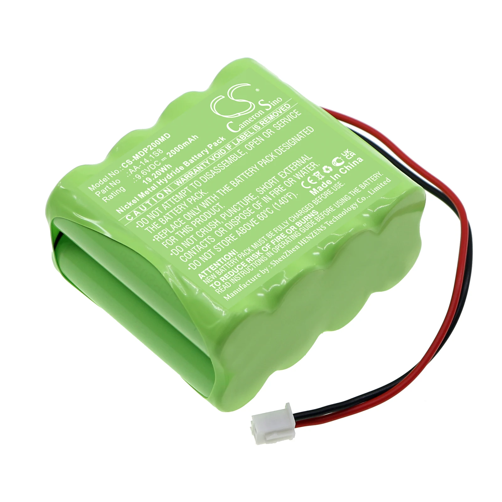 

CS Medical Battery for Medima P2 P infusion pump Fits AA-14.1S8 2000mAh/19.20Wh Ni-MH 9.60V CS-MDP200MD