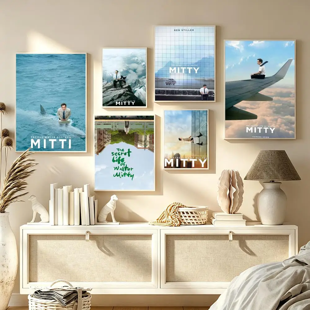 Movie T-The Secret Life of Walter Mitty Poster Modern  Wall Art Aesthetic Minimalist Bedroom Decor Cafe Home Gift