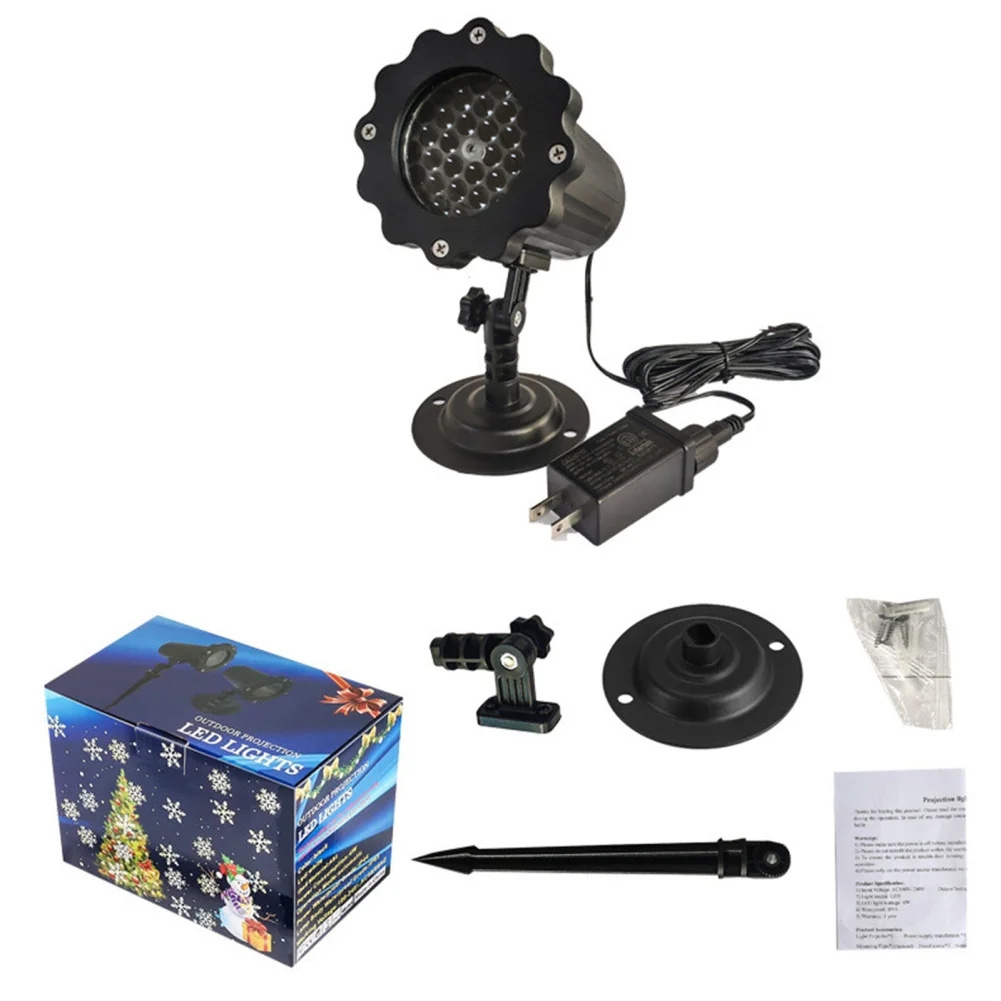 Snowflake Pattern Projector Lamp, IP65 impermeável, jogos em casa, quarto, decoração do quarto das crianças, ao ar livre, atacado, 4W