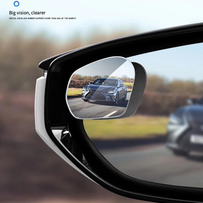 2Pcs Suction Cup Blind Spot Mirror for Car 360-Degree Parking Auxiliary Convex Mirror HD Wide Angle Rearview