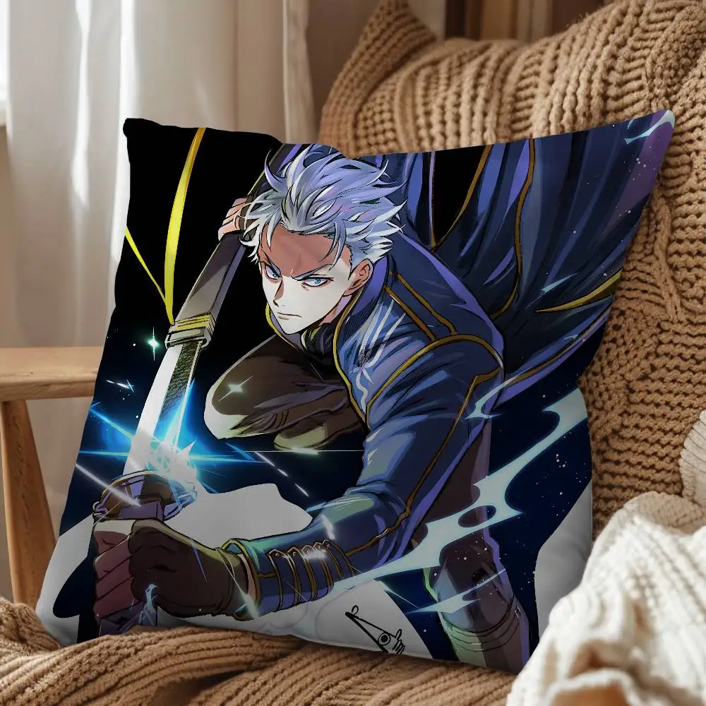 Brotherly conflict Vergil Lady Trish Devil day gift Pillow Case Living Room Sofa Cushion Cover Suitable For Home Bedroom Room