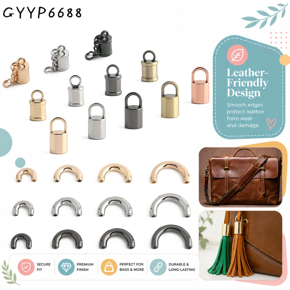 10/30/100PCS 7-20mm U Ring Bag Arch Bridge Screws Detachable Buckle Hanger Hook For Leather Pendant Metal Tassel Cap Accessories
