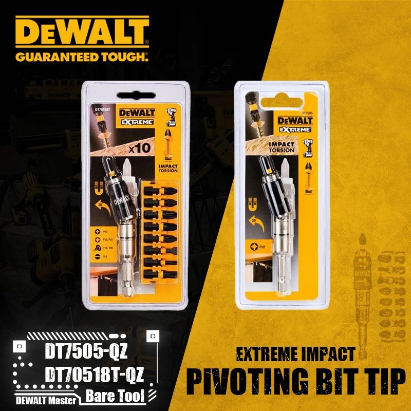 DEWALT DT7505-QZ DT70518T-QZ Extreme Impact Pivoting Bit Tip Power Tool Accessories Driver Electric Screwdriver Accessories