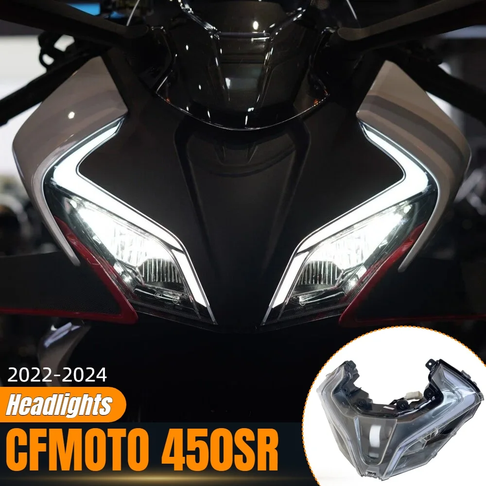 

Headlight assembly for CFMOTO 450SR 22-24 year models, headlight bulb, single-sided swingarm headlight.