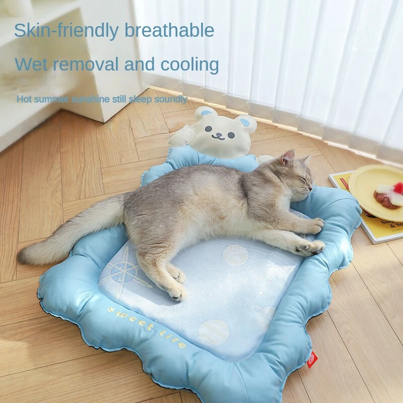 Mata dla zwierząt Cool Mat Summer Cooling Ice Silk Ice Nest dla psów i kotów Podkładka do spania